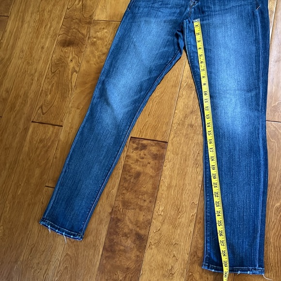 Express Y2K Super Skinny Mid Rise Jeans Size 6R Classic Distressed Casual - Picture 13 of 16